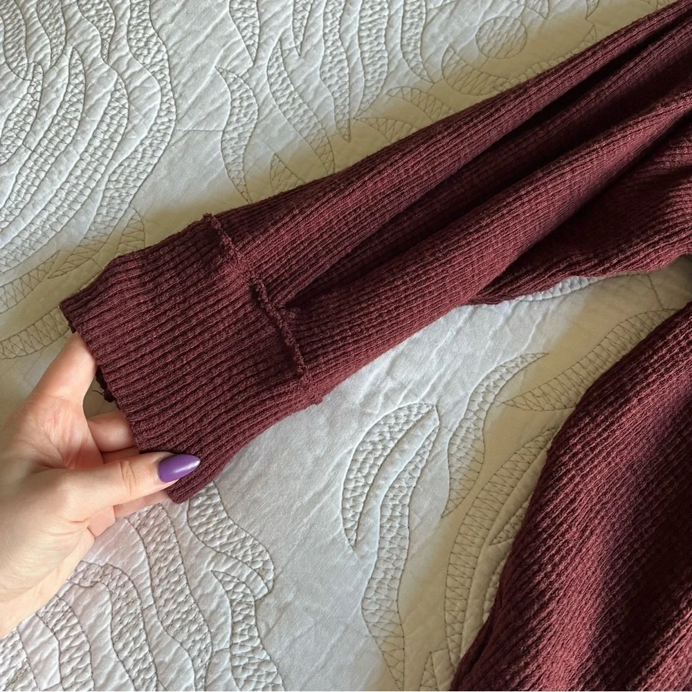 Free People - We The Free - OG Long Sleeve Tee - Cherry Cola